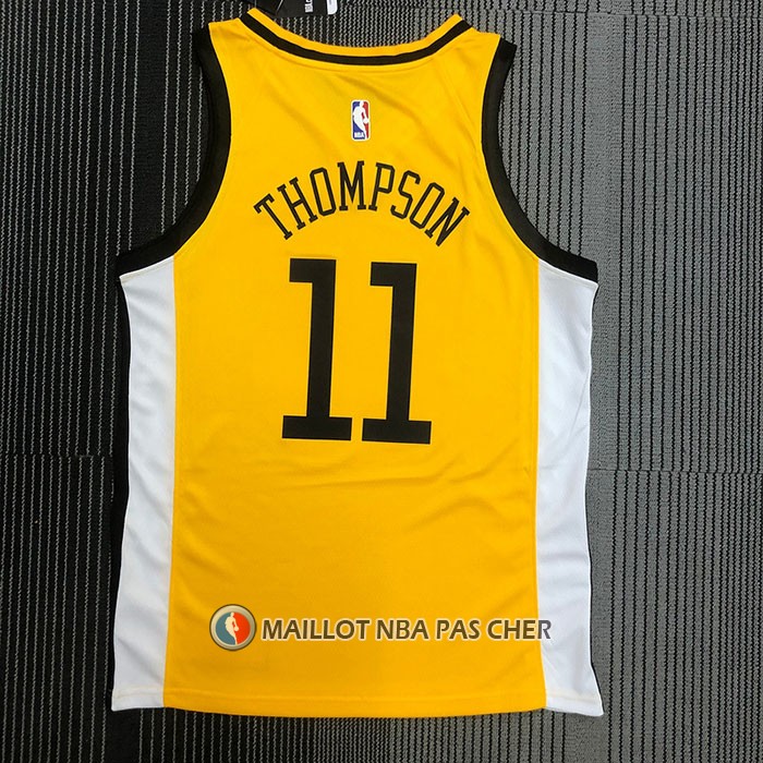 Maillot Golden State Warriors Klay Thompson NO 11 Earned Jaune